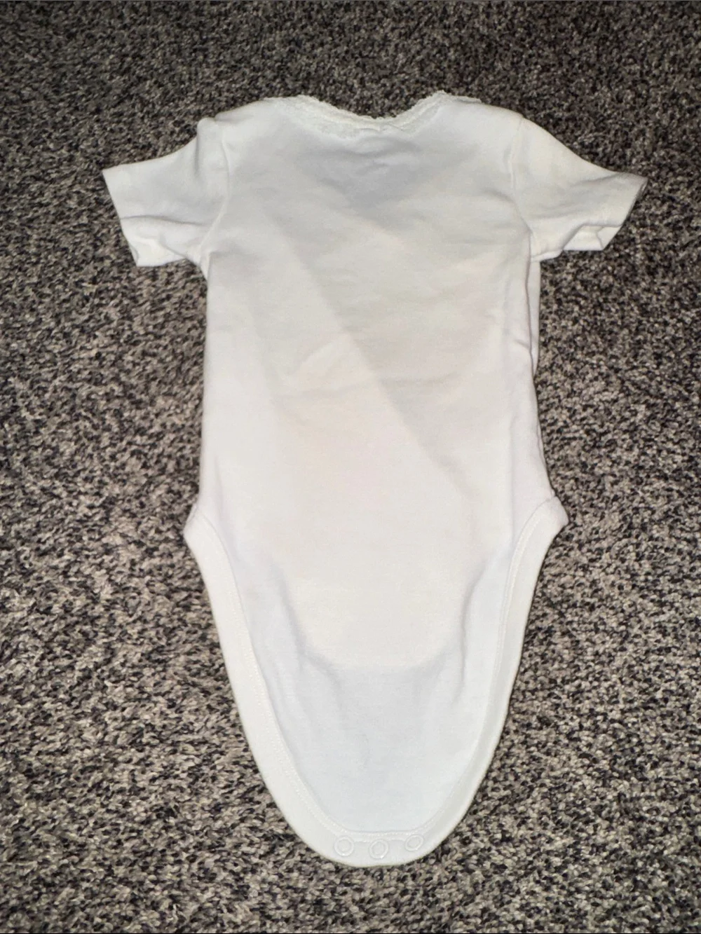 Abercrombie & Fitch White Short-Sleeve Wrap Baby Bodysuit